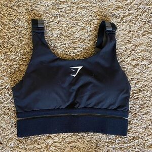 Small black Gymshark sports bra with padding